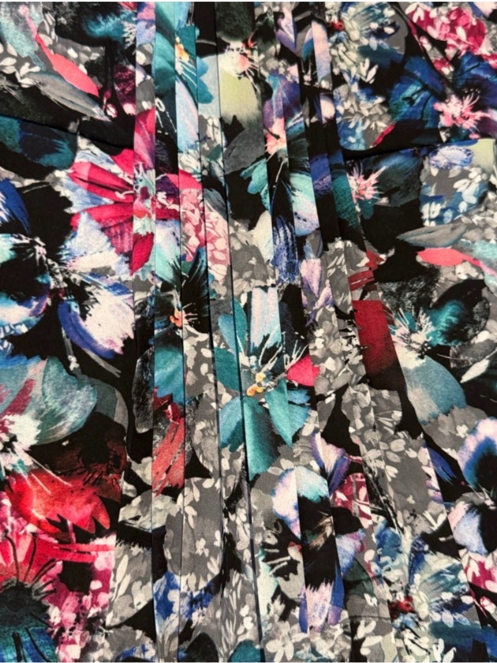 NYDJ Floral 3/4 Sleeves Pleated Back Top Size 2X Multicolor - Picture 6 of 11